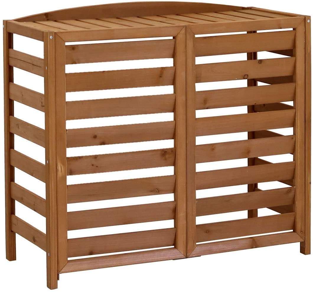 Amazon.co.jp: 室外機カバー ガーデニング プランター 木製 日除け